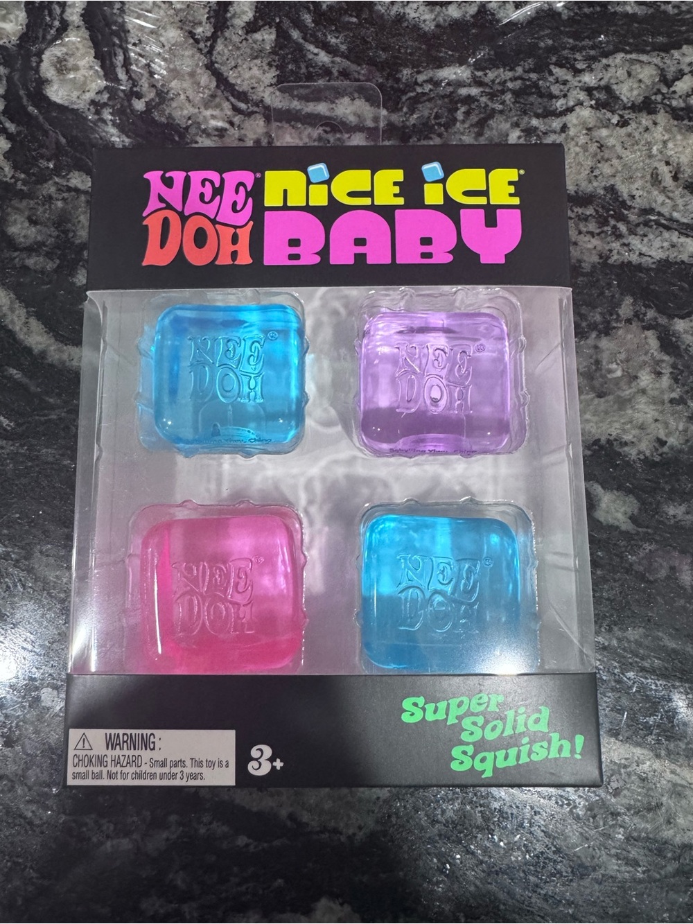 NeeDoh Nice Ice Baby Super Solid Squish Set - Pink, Blue, Purple